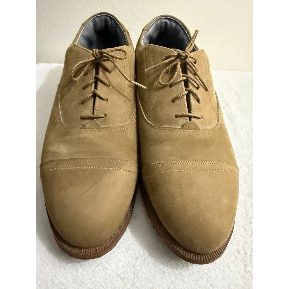 Vintage NIKE Air Golf Suede Leather Spiked Shoes Men's Size 9 Brown 90s Normcore
